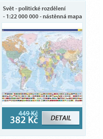 Svět - politické rozdělení - 1:22 000 000 - nástěnná mapa
