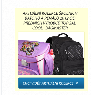 Aktuální kolekce školních batohů a penálů 2012