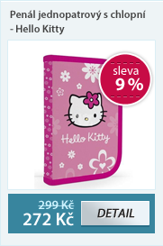 PP Penál jednopatrový s chlopní - Hello Kitty vzor 2012