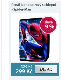PP Penál jednopatrový s chlopní - Spider-Man vzor 2012