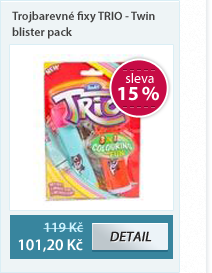 Trojbarevné fixy TRIO - Twin blister pack