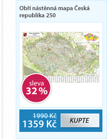 Obří nástěnná mapa Česká republika 250