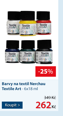 Barvy na textil Nerchau - Textile Art - 6x18 ml