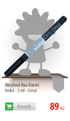 Akrylová fixa Darwi - tenká - 3 ml - černá