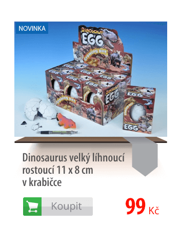 Dinosaurus velký líhnoucí rostoucí 11x8cm v krabičce