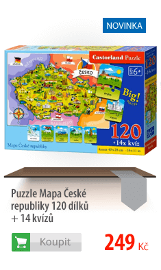 Puzzle Mapa České republiky 120 dílků + 14 kvízů