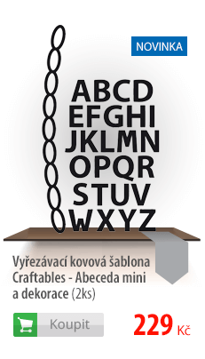 Kovová šablona Craftables abeceda