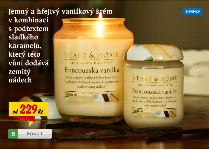 Svíčka Heart & Home Francouzská vanilka