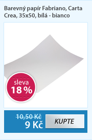 Barevný papír Fabriano, Carta Crea, 35x50, bílá - bianco
