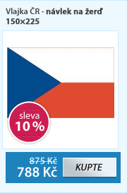 Vlajka ČR - návlek na žerď 150×225