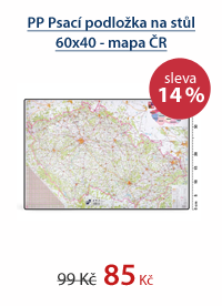 PP Psací podložka na stůl 60x40 - mapa ČR