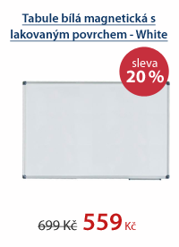 Tabule bílá magnetická s lakovaným povrchem - White Board 60×90 cm