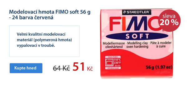 Modelovací hmota FIMO soft 56 g - 24 barva červená