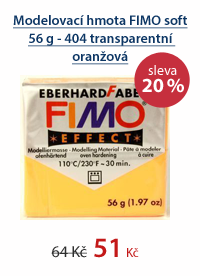 Modelovací hmota FIMO soft 56 g - 404 transparentní oranžová