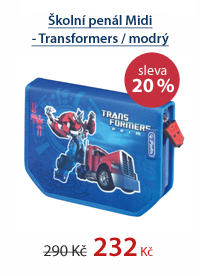 Školní penál Midi - Transformers / modrý