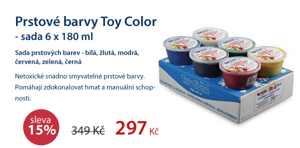 Prstové barvy Toy Color - sada 6 x 180 ml