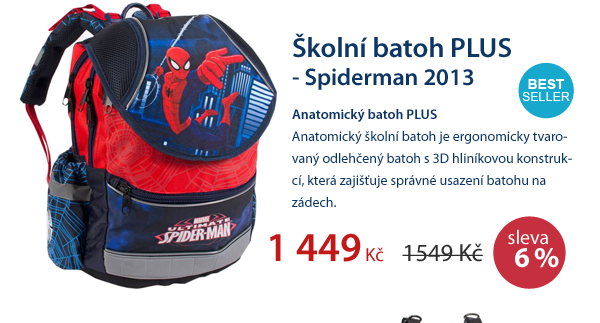 Školní batoh PLUS - Spiderman 2013