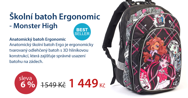Školní batoh Ergonomic - Monster High