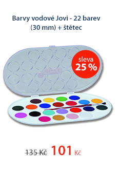 Barvy vodové Jovi - 22 barev (30 mm) + štětec
