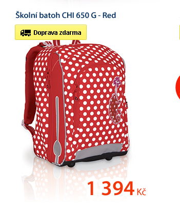 Školní batoh CHI 650 G - Red
