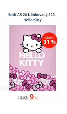 Sešit A5 20 l. linkovaný 523 - Hello Kitty
