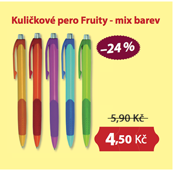Kuličkové pero Fruity 0,5 mm - mix barev
