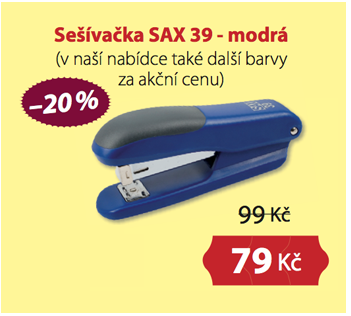 SAX 39 sešívačka - modrá
