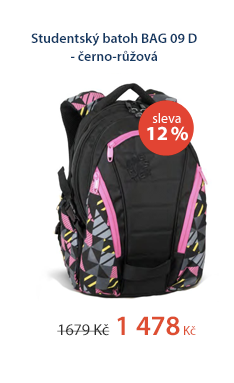 Studentský batoh BAG 09 D - černo-růžová