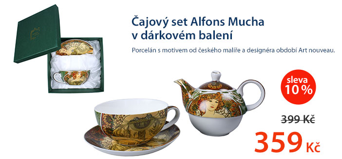 Čajový set Alfons Mucha v dárkovém balení
