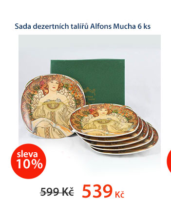 Sada dezertních talířů Alfons Mucha 6 ks
