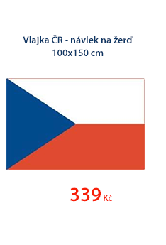 Vlajka ČR - návlek na žerď 100x150
