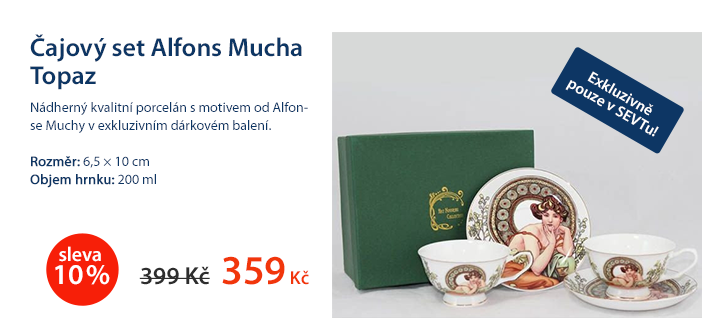 Čajový set Alfons Mucha v dárkovém balení
