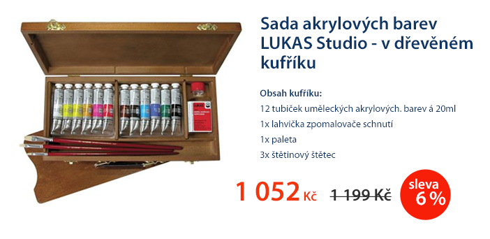 Sada akrylových barev LUKAS Studio - v dřevěném kufříku
